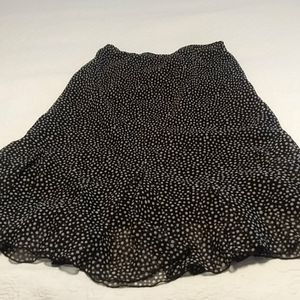 East 5th Black and Creme Polka Dot Skirt
